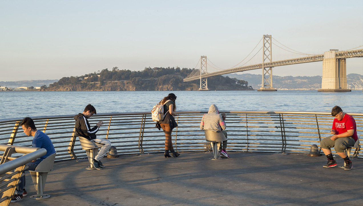 Sometimes socializing in the great outdoors can mean we’re still glued to our screens.