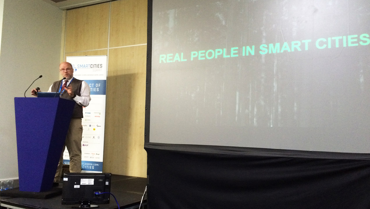 Andrew Swartz speaking at Smart Summit London