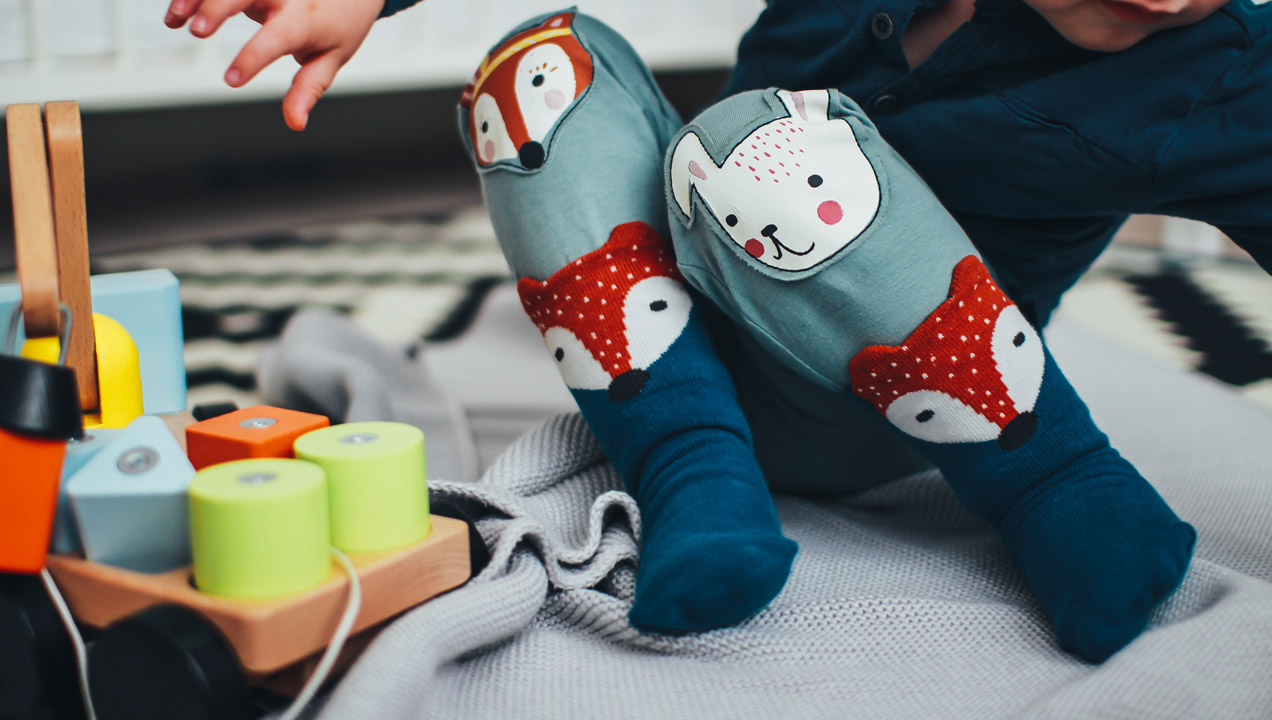 Child playing with toys