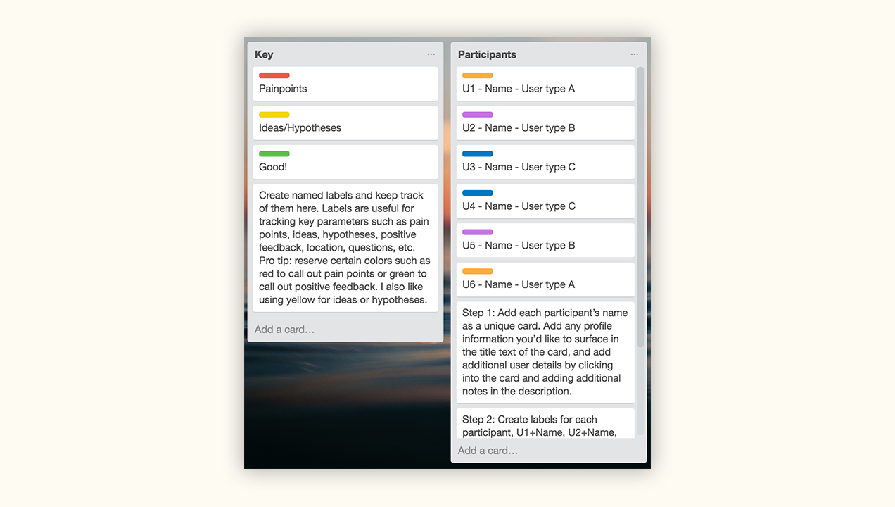 Create key columns for participants and callouts