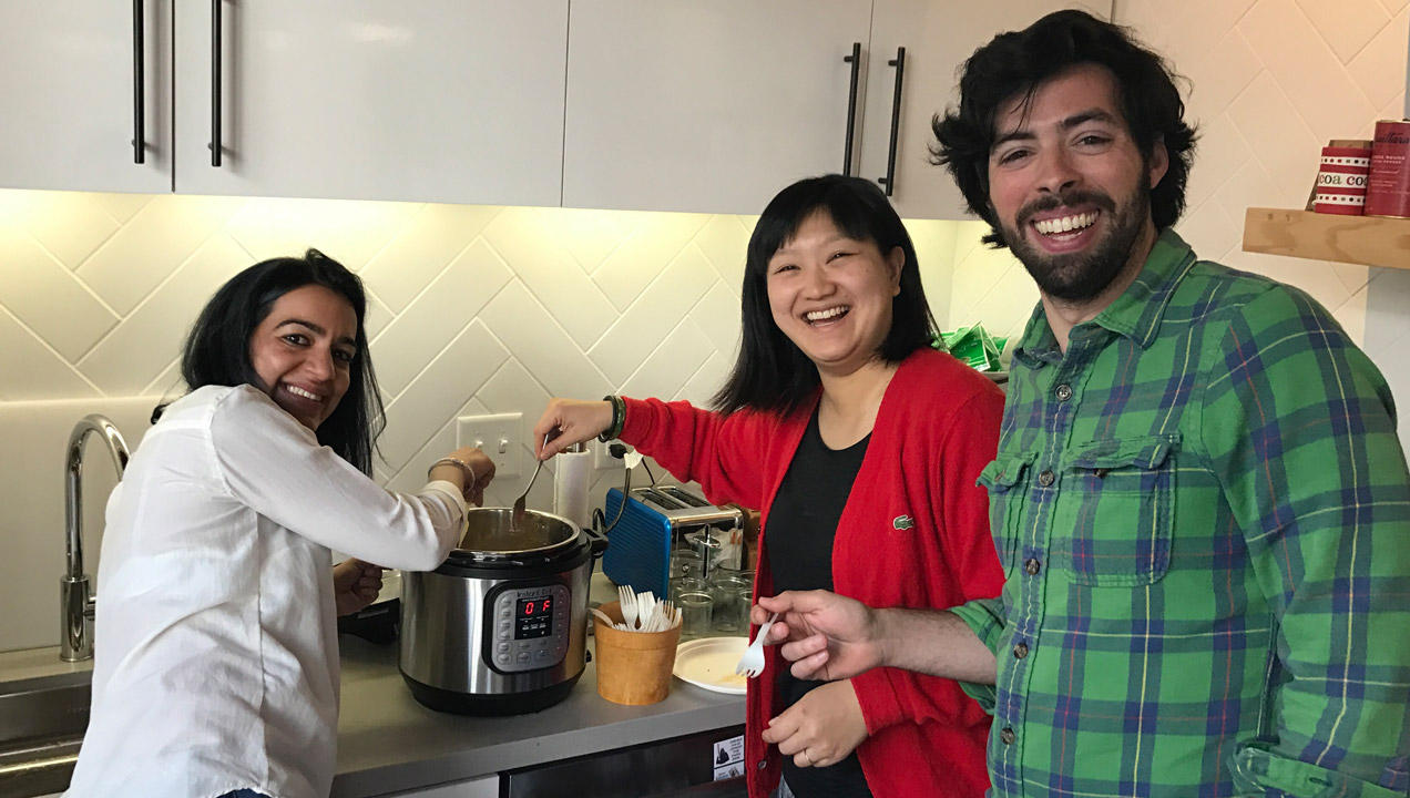 Shauna and the team making chilli