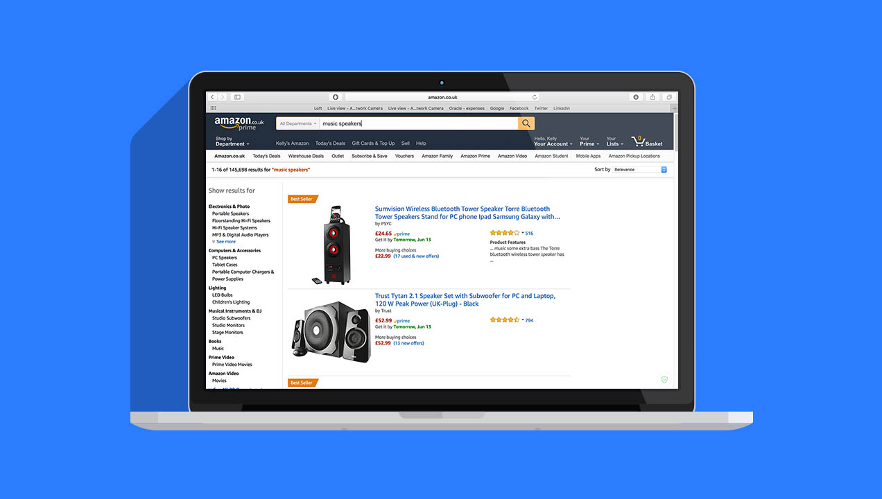 Image of amazon website