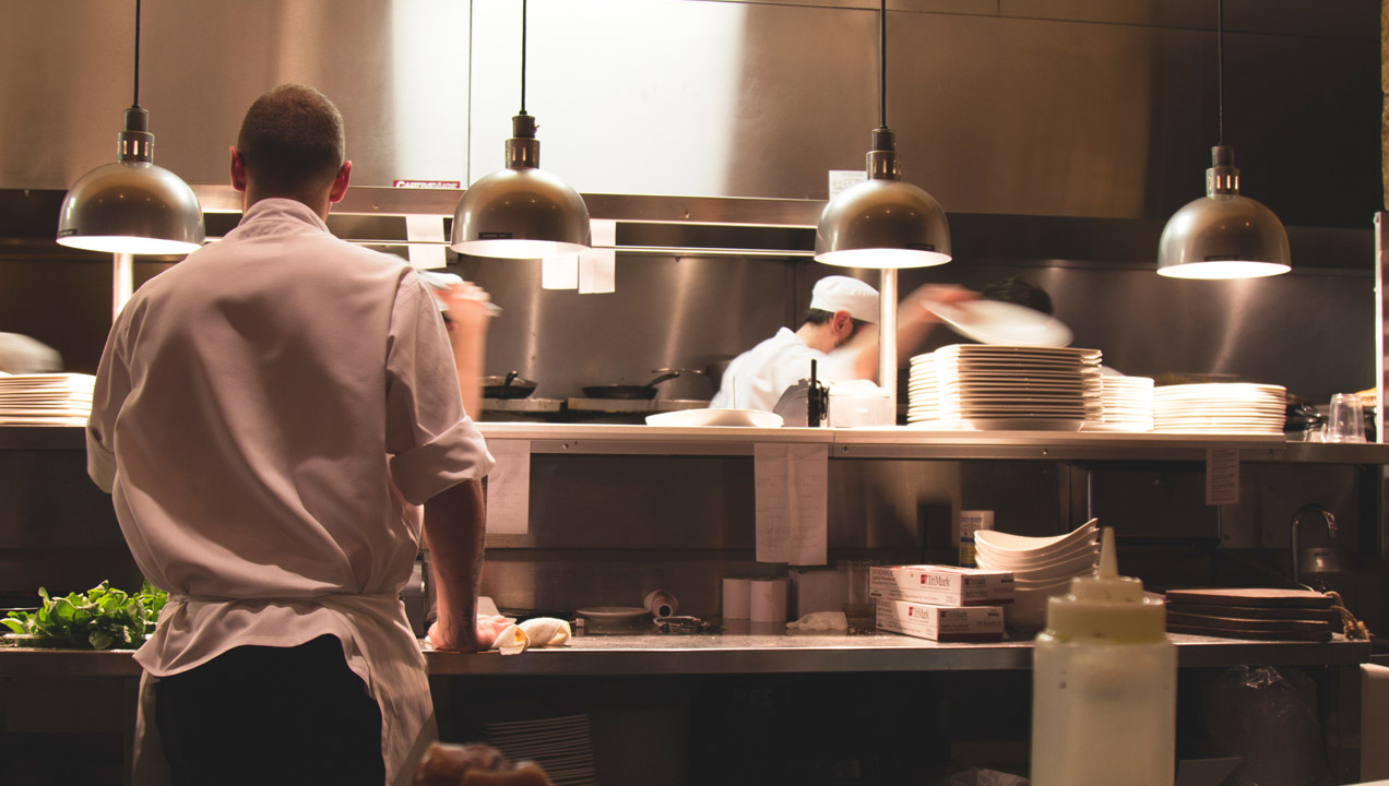 Photo of chefs at work