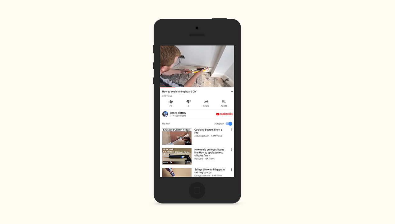 Example of a DIY tutorial on youtube