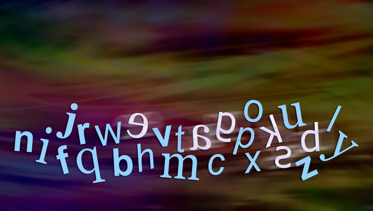 How text might appear to someone with dyslexia