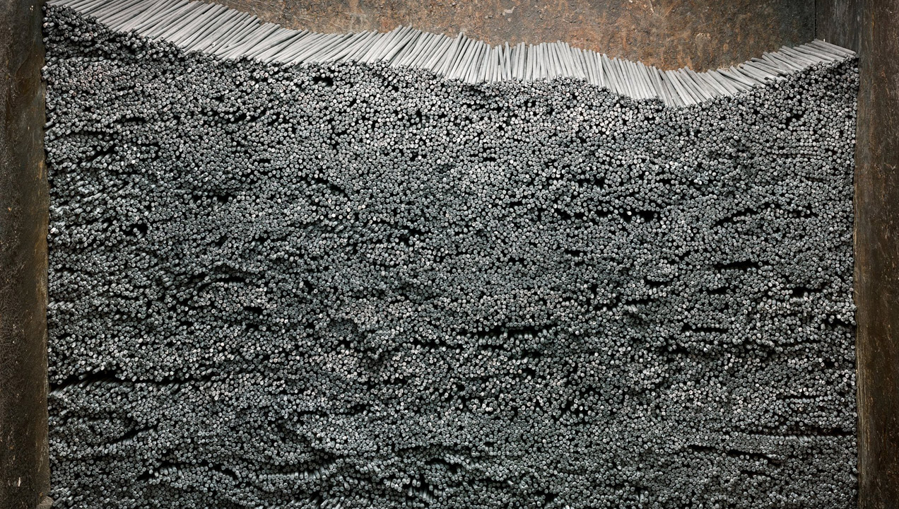 An image of millions of pencil lens from the factory