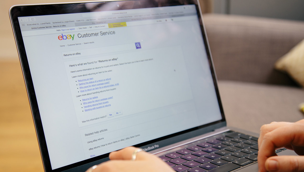 Image of. a customer service on eBay