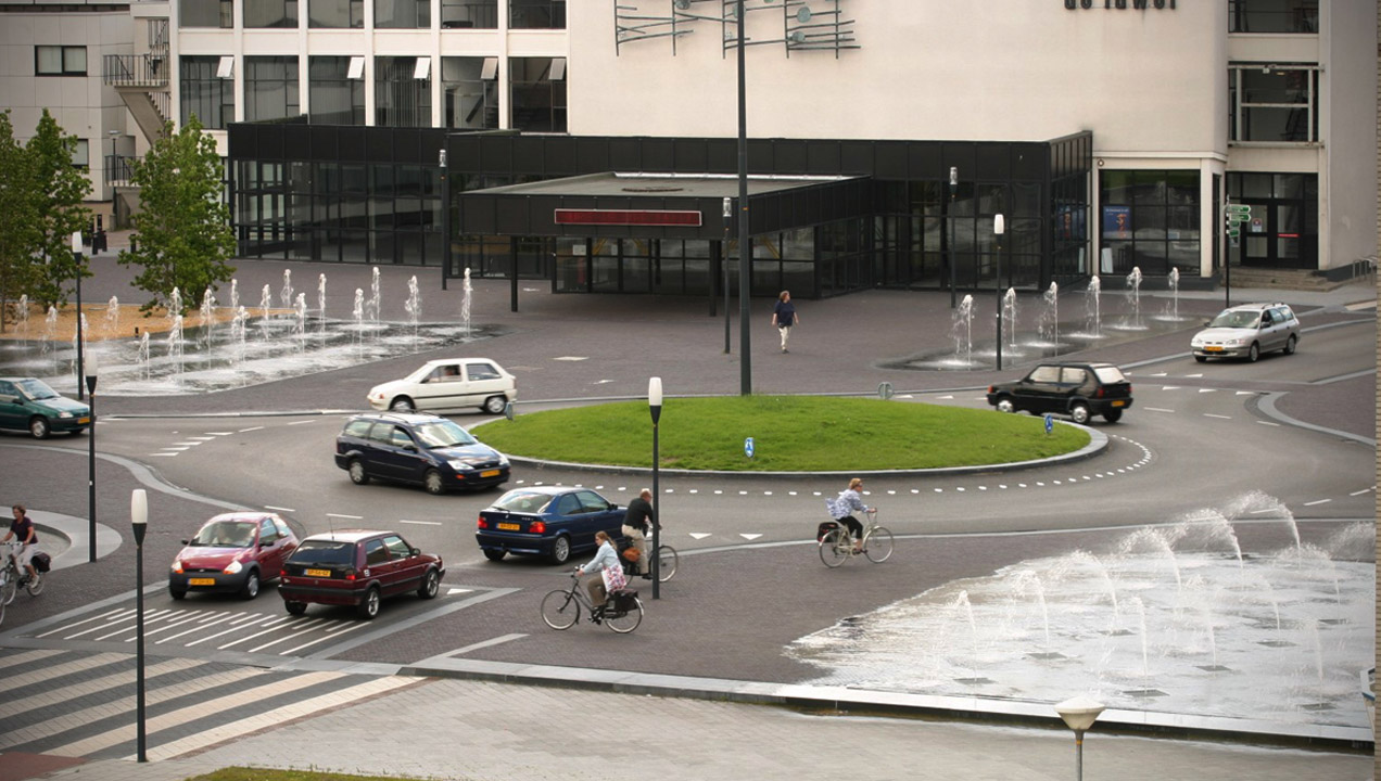 Drachten - A Dutch town where many road crossings where designed by Hans Monderman (photo via streetswithoutcars)