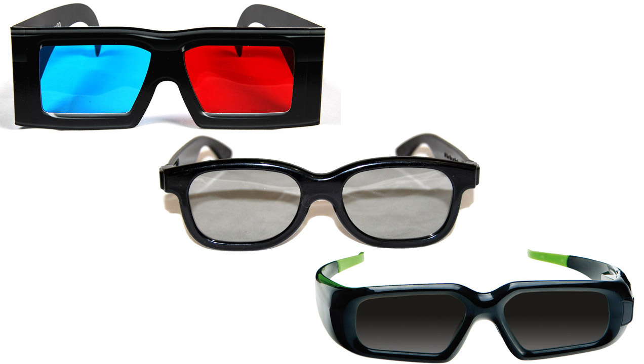 EXAMPLES OF THE DIFFERENT KINDS OF 3D GLASSES