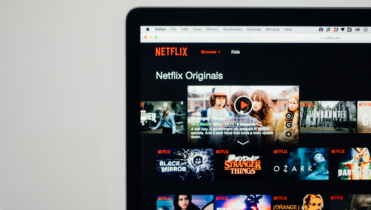 Screen of Netflix programmes