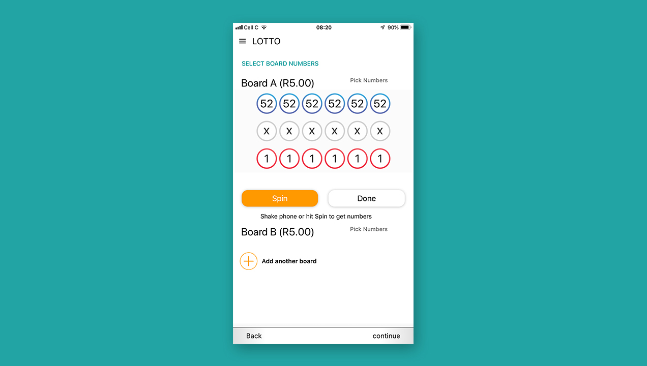 FNB in South Africa allows customers to play the lottery via their app