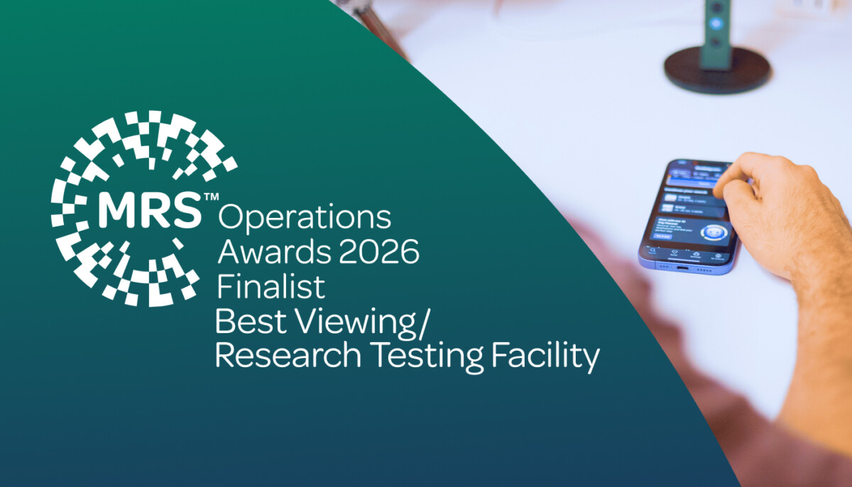 Researchers conducting a user testing session at Sutherland Labs, finalist in the MRS Operations Awards 2026.